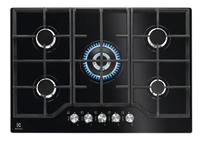 Electrolux KGG75362K Kochfeld 5 Brenner 75 Gas Gusseisen Schwarz