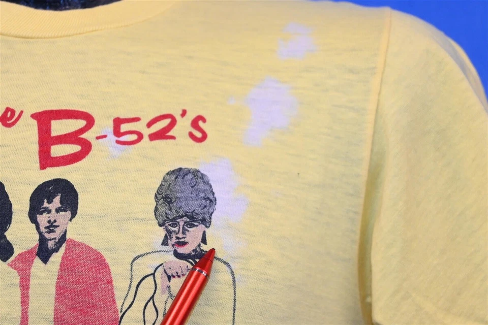 DE COLECCIÓN AÑOS 80 B-52 DEBUT ÁLBUM CUBIERTA NEW WAVE BANDA ROCK LANGOSTA AMARILLO PEQUEÑO S Foto 4 de 4