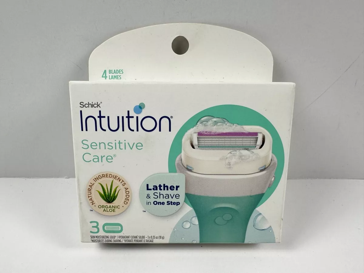 Schick Intuition Sensitive Care Razor Refills 3 Pk Organic Aloe