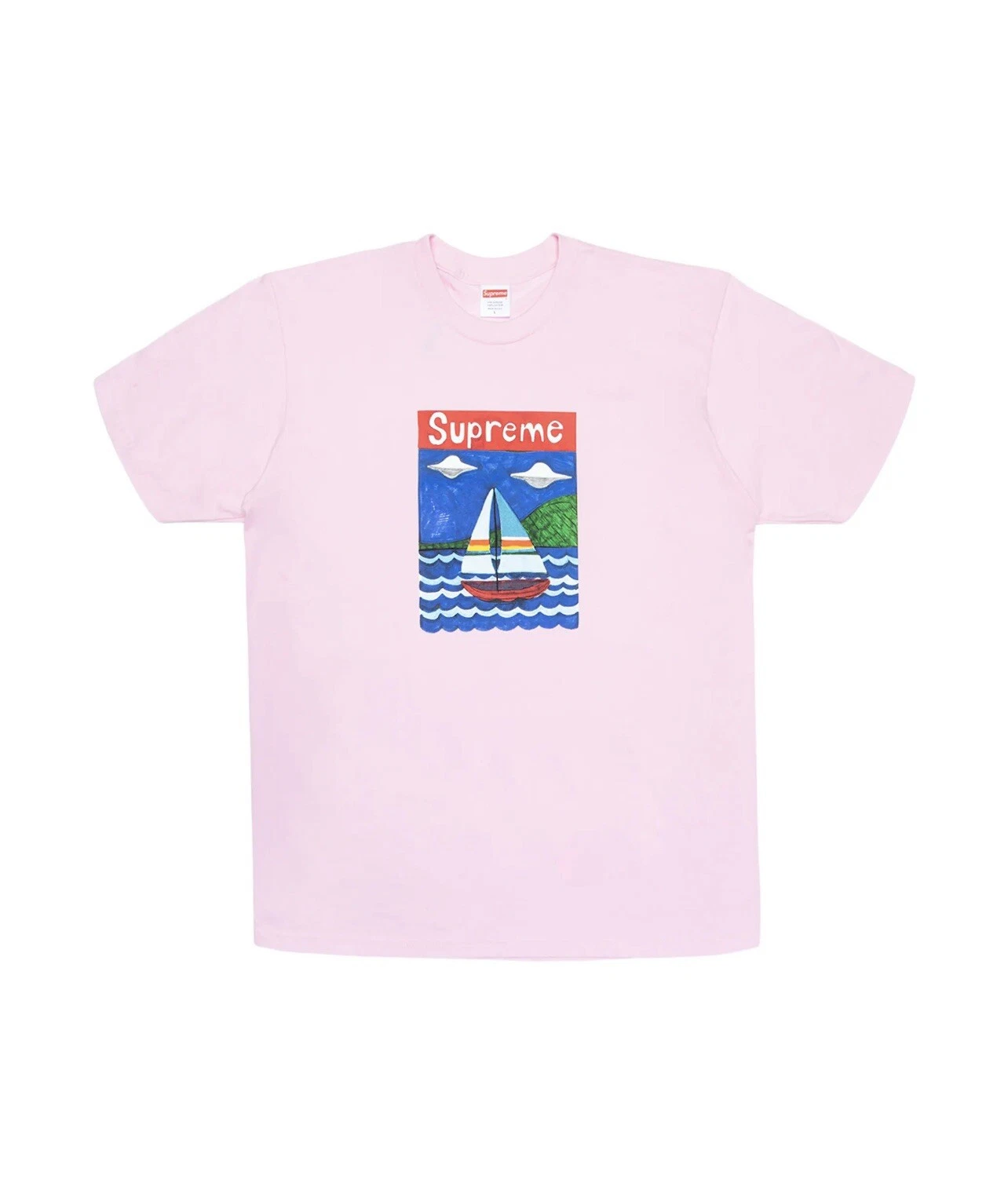 T shirt voilier suprême rose taille grand ss20