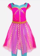 Disney Parks Disney Store Pink Jasmine Aladdin Costume Dress Gown Size 5/6 NEW 