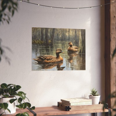 Hens in Haven Duck Print Waterfowl wall art