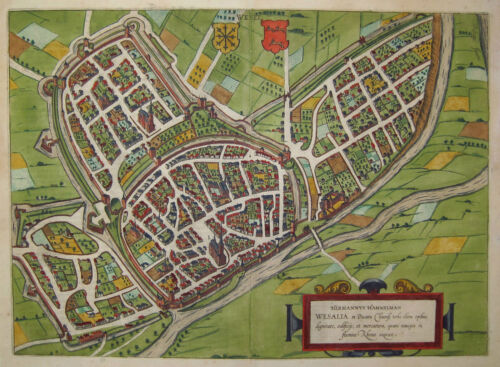Wesel - Wesalia IN Ducatu Clivensi - Braun E Hogenberg - 1580 - Vecchio - Imagen 1 de 3