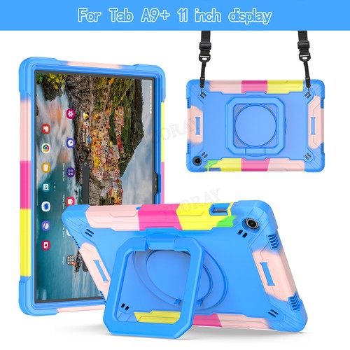For Samsung Galaxy Tab S9 FE S8 S7 A9 Plus A8 A7 Hybrid Rugged Case Stand Cover - Picture 6 of 46