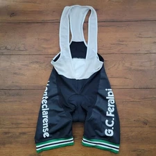 Bergamo Mens Medium Cycling Bibshorts Italy 6" 14" (7.5/10) Thick Pad Spandex M