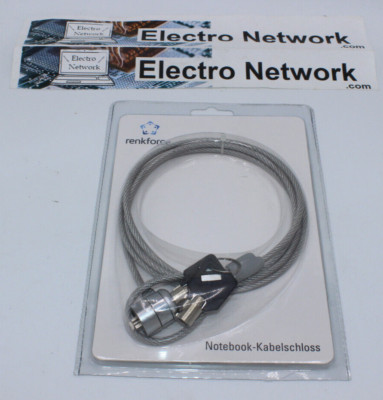 Renkforce Laptop Schloss mit 2 Schlüsseln Cable Lock