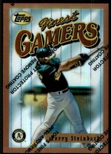 1996 Topps Finest Bronze Refractor #32 Terry Steinbach Oakland Athletics Vintage