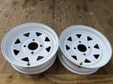 Steel 12” Utility Trailer Wheels. (One Set)