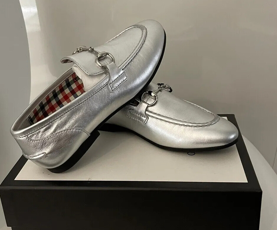 Gucci Mens Silver  Jordaan Loafers Size 10.5 Us (10 Gucci) New With Box Black Leather Gucci Jordaan Loafer | GUCCI® US main image 3