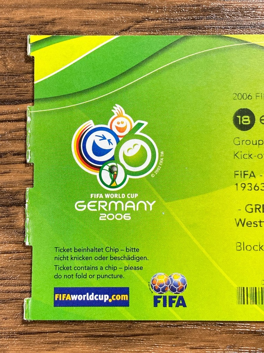 FIFA World Cup 2006 Germany Ticket - Match #18 Ecuador Costa Rica