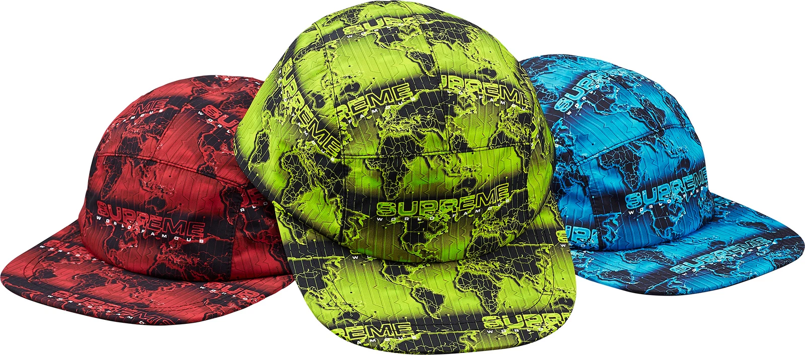 Capuchon de camp en couture ruban Supreme rouge acide vert S/S 18