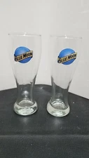 Blue Moon XL 23 Oz Wheat Beer Glass | Set of 2 Bar Edition Glasses