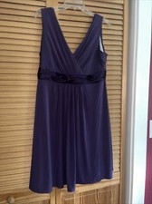 Davids Bridal Women’s Size 16 Purple Bridesmaid Jersey Knit Sleeveless Dress