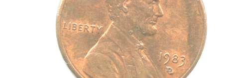 1983 D United States Penny-lamination both sides-mint mark-E missing-error coinZ - Picture 2 of 4