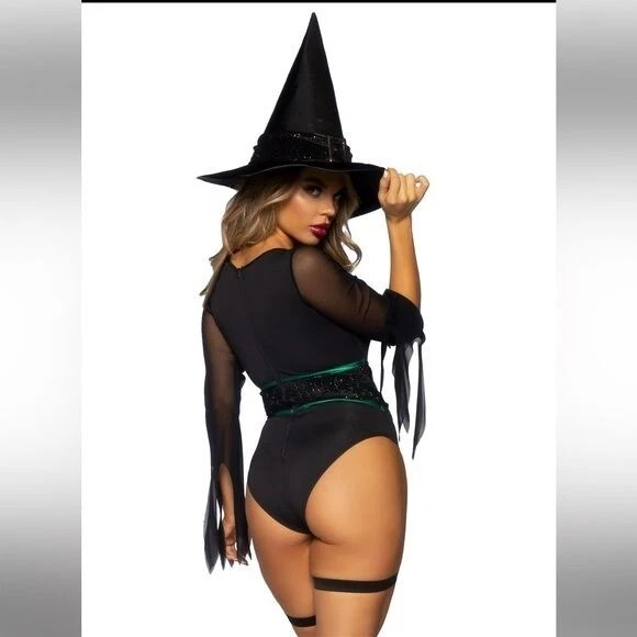Leg Avenue Broomstick Babe Adult Womens Witch Costume Size M - Image 3 of 4