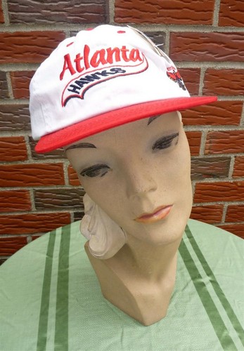 Vintage 1990s Atlanta Hawks Hat Adjustable Unisex New w/Official NBA Tag - Picture 1 of 5