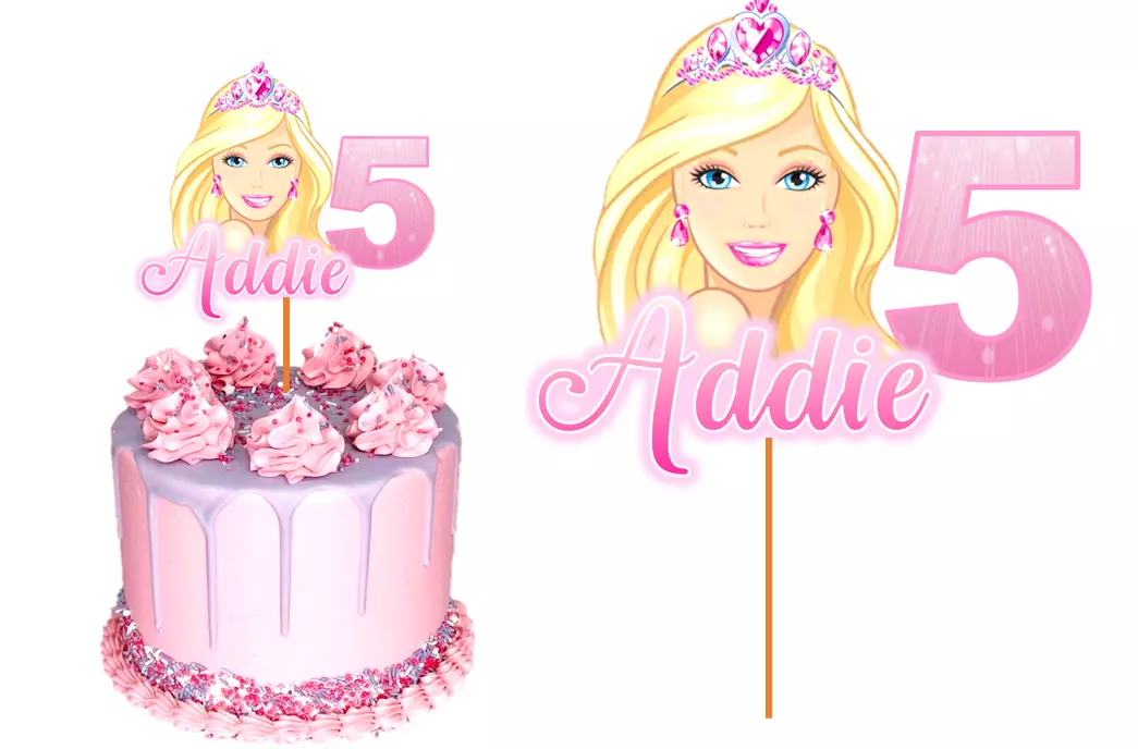 BARBIE Princess and the Popstar immagine torta commestibile topper torta  foglio