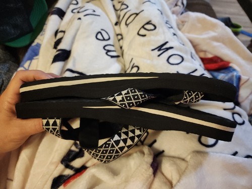 Teva ~ SZ 9 Mush Kalea Women's Flip Flop Casual Sandals Blk & Wht S/N 1015198 - Picture 6 of 10