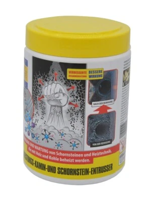 Effektives RUSSENTFERNER Konzentriertes Pulver Kaminpflege Reiniger HANSA 1kg