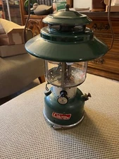 1971 Coleman 228F Dual Mantle Lantern Dated 5/71 with accessory safe