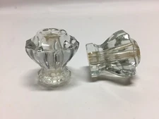 SMALL 1" clear GLASS Kitchen Cabinet Drawer Knobs Vintage