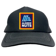 ALDEEZ NUTS Trucker Cap Foam Baseball Cap Hat Logo Mesh HF0053