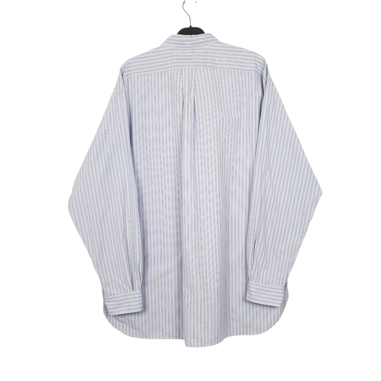 RALPH LAUREN Blue Striped Shirt Oxford Mcmeel Long Sleeve Casual Cotton Mens XXL image 3