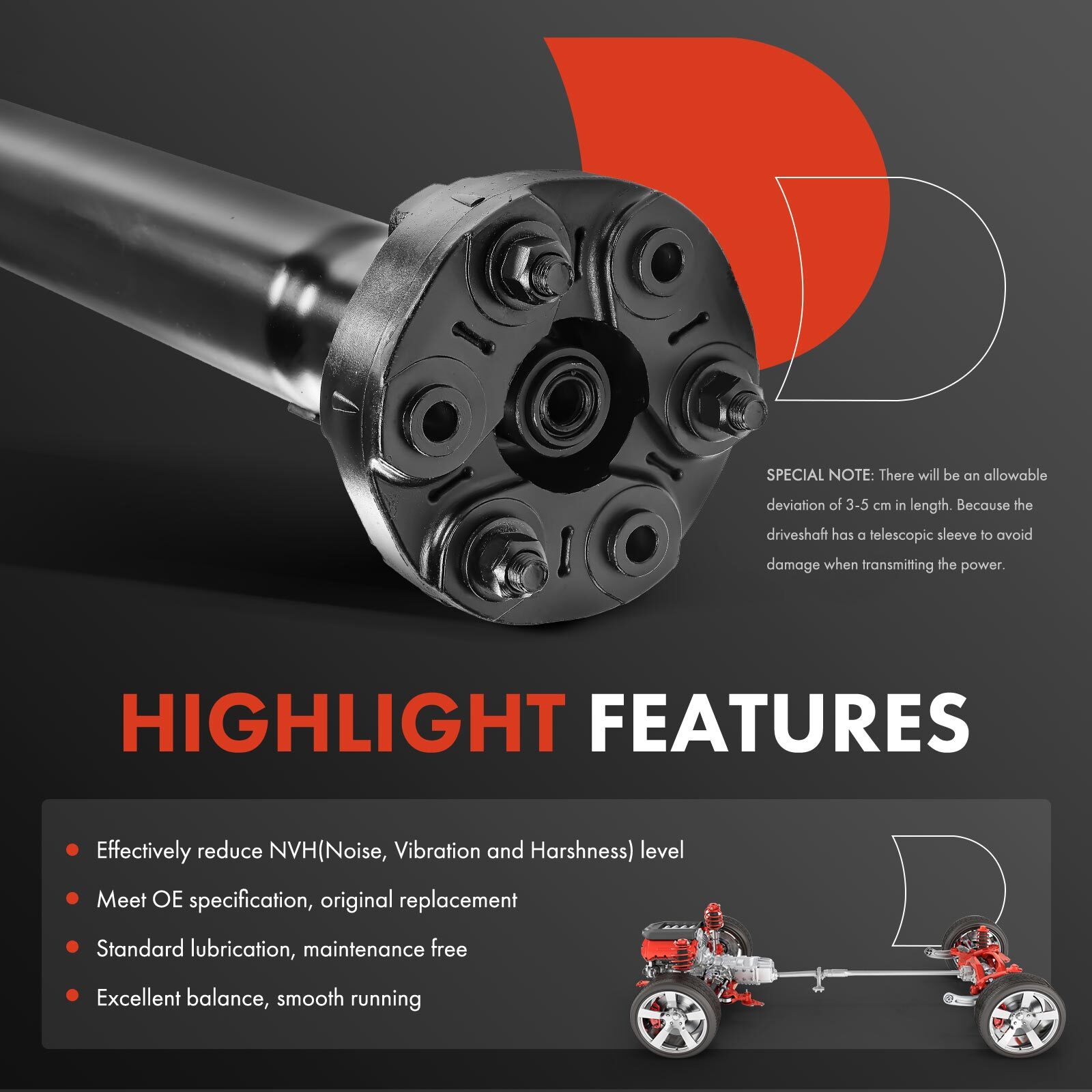 New Driveshaft Prop Shaft Assembly Rear for BMW F01 740Li 20112012 L6