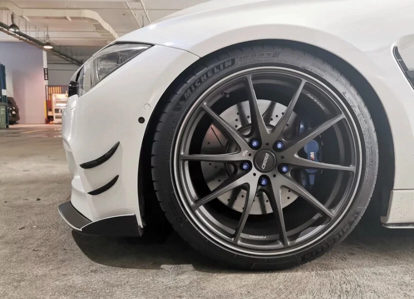 Carbon Fiber Canards Front Bumper Fit BMW E92 F30 F80 F82 335i 435i M2 M3 M4 CF - Image 2 of 4