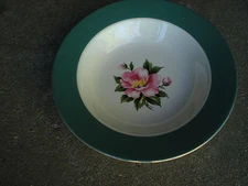International China Co Empire Green Soup Bowl 8 1/4" x 1 1/2" 