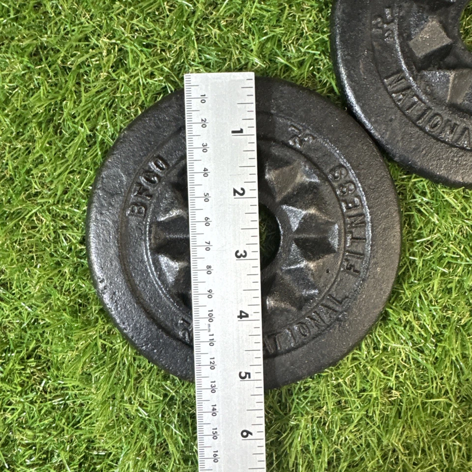 Par de platos de pesas de hierro fundido National Fitness de colección de 2,5 lb gimnasio Foto 4 de 4
