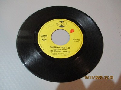 (51)  7'' Single Vinyl - Rolling Stones - Tumbling Dice / Sweet Black Angel