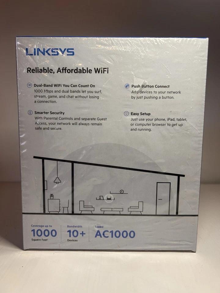 Linksys E5350 Dual-Band AC1000 WiFi-5 Wireless Router BRAND NEW SEALED! - Image 2 of 4