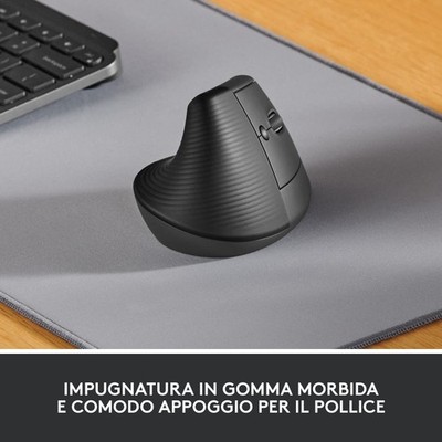 Logitech Lift Ergonomische Maus Vertikal, Kabellos, Bluetooth Empfänger oder 4 /