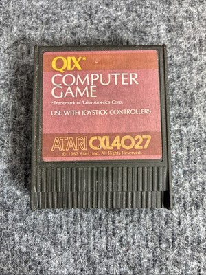 Atari 400/800 XL Computer Game Qix CXL4027 Untested