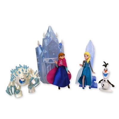 FROZEN Spielset Schloß Eis Mit 4 Figure 9cm Anna Elsa Olaf E Monster Schnee