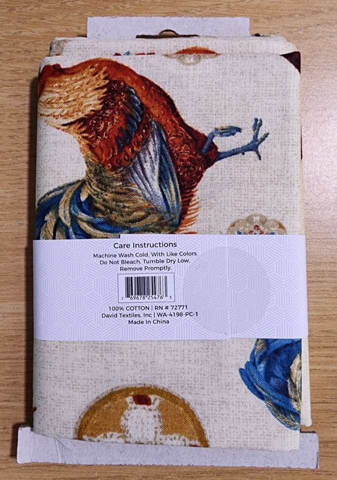 David Textiles Cotton Fabric Cut – Rooster Medallion (1 Yard, 100% Cotton) - Image 3 of 3