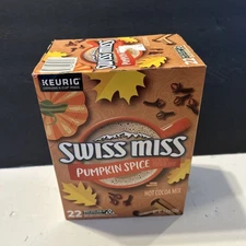 Swiss Miss Pumpkin Spice Hot Cocoa Keurig 22 K-Cups Pods EXP 08/09/25