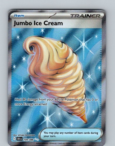 Jumbo Ice Cream 109/086 ME04: Chaos Rising Ultra Rare Holo NM Pokemon