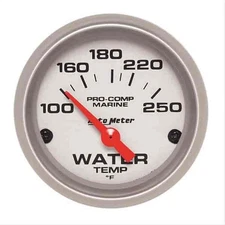 Auto Meter 200762-33 Pro-Comp Ultra Lite Marine Water Temperature Gauge Diameter