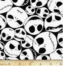 Jack Skellington Nightmare Before Christmas Fabric, FQ, Fat Quarter