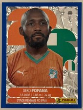 Seko Fofana Panini FIFA World Cup 2026 Blue Crumple Parallels Sticker