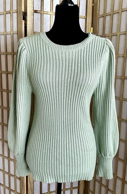 Vintage Halogen Atlantic-Pacific Cashmere Blend Sweater Size M Boutique Chic