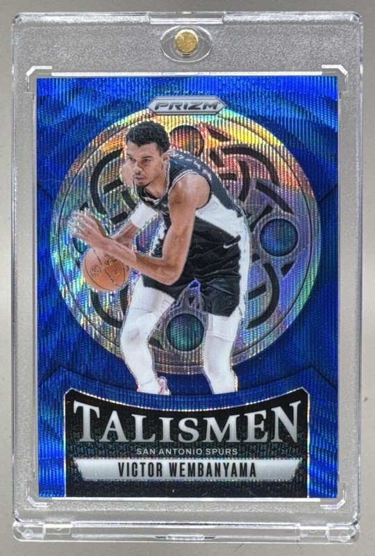 Victor Wembanyama 2024 Panini Prizm #10 Blue Wave Talismen /175