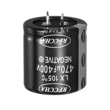 400V 470uF 2 Pin Snap in Aluminum Electrolytic Capacitor (Black,36.5x35mm)