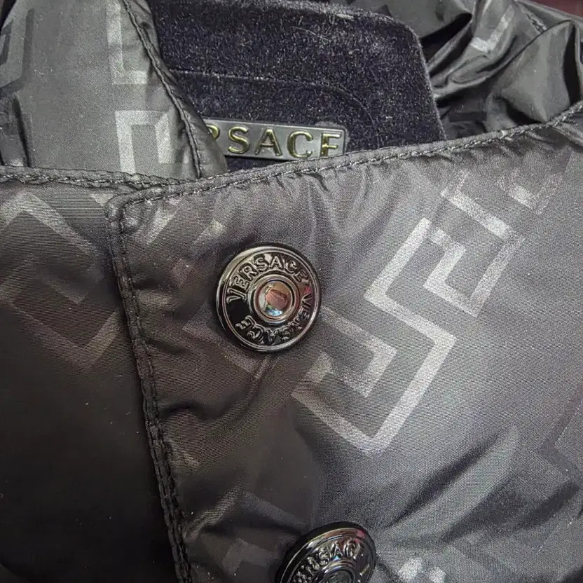 Versace Black Pattern Puffer Jacket, Stylish & Wa… - image 7