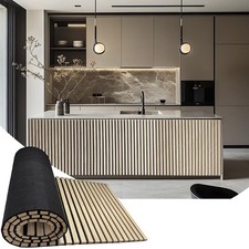 Acoustic Wood Panels for Wall,3D Flexible Fluted Sound Slat Panel Oak  Sou...