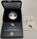 2017-W brilliant gem PROOF American SILVER EAGLE with case, box & COA. Pf ASE