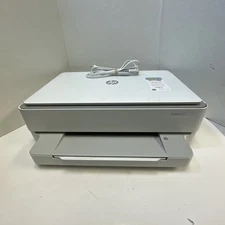 HP ENVY 6055 All In One Wireless Color Inkjet Printer Scan Copy Needs Ink Tested