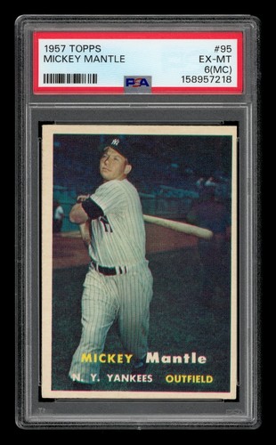 1957 Topps Set-Break # 95 Mickey Mantle PSA 6 EX-MT (MC)